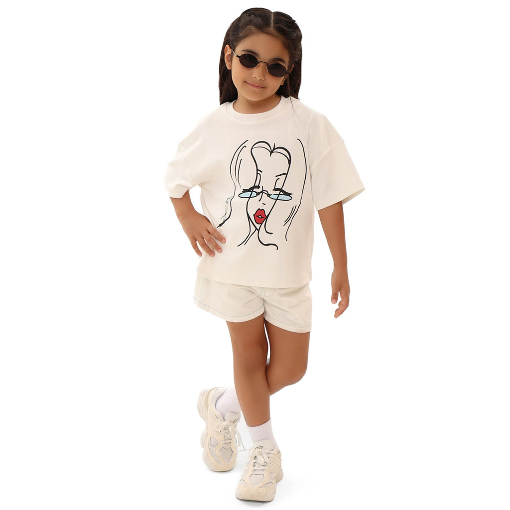 Rouge Line Tee by Elza
